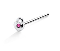 Lock Heart Shaped Straight Nose Stud NSKA-323